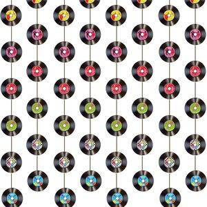 NWT 8pc Retro Vinyl Record Hanging‎ Party Decor